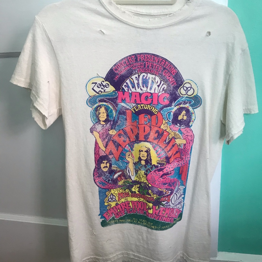 Led Zeppelin Magic Forest “destroyed” tee size S